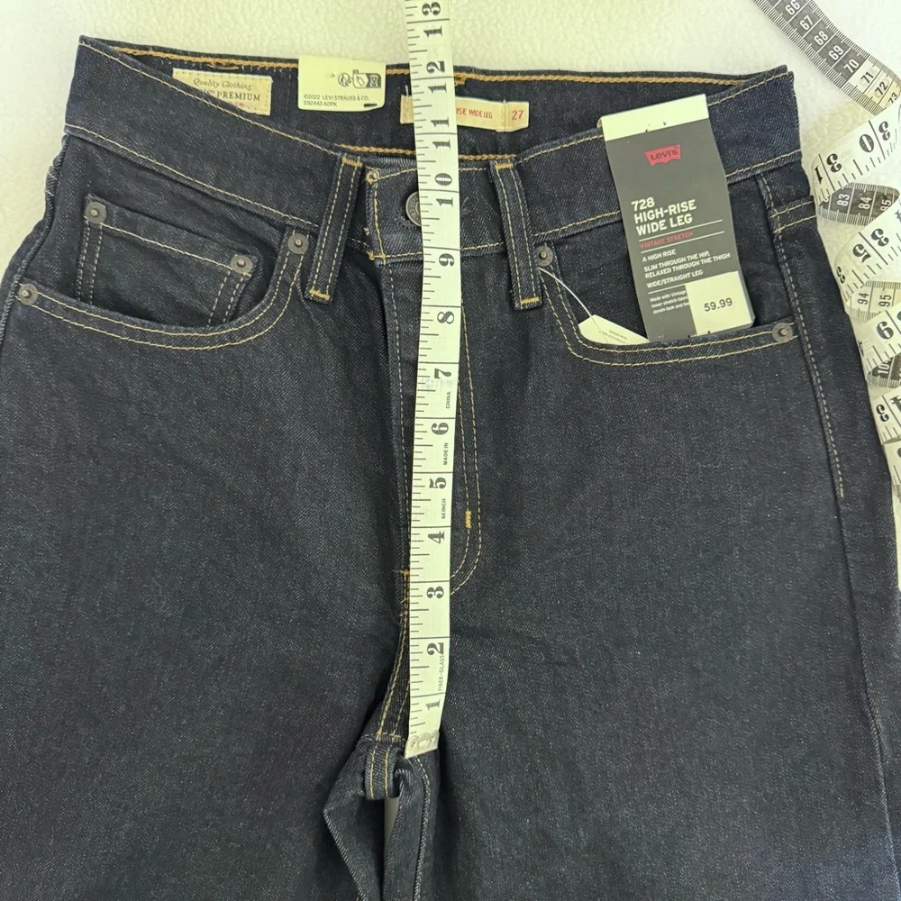 Levi's Dark Indigo Wide Leg Jeans - Picture 10 of 14